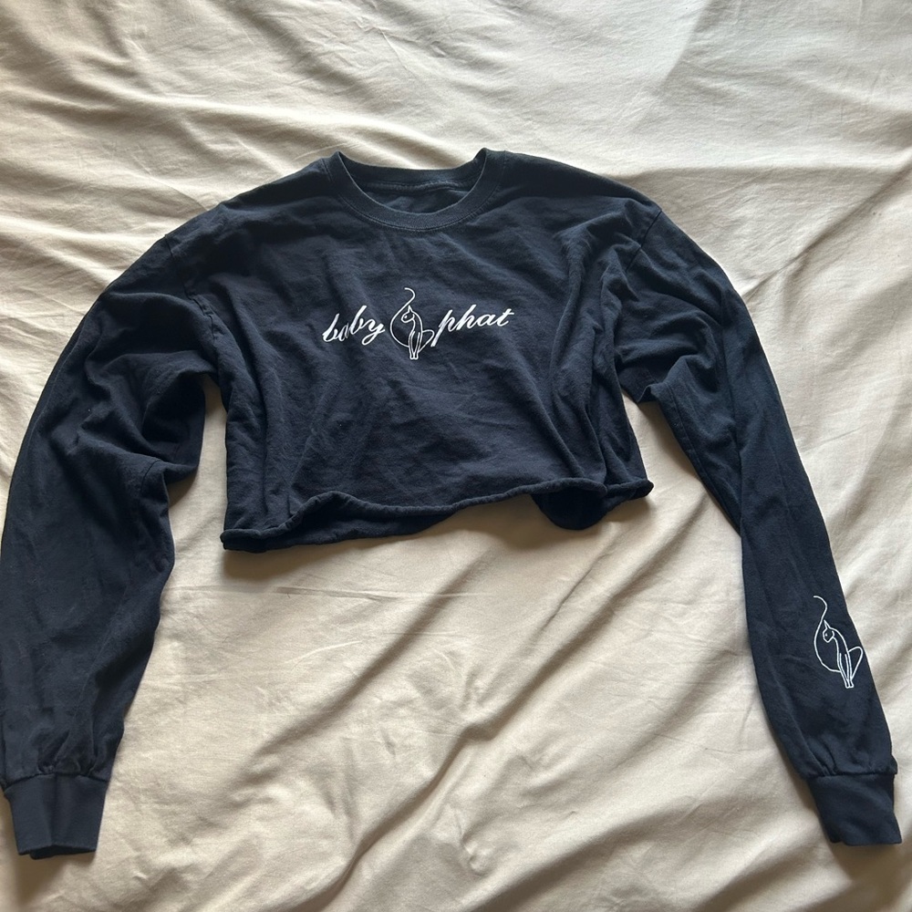 Women’s Large Baby phat crop top long sleeve shirt